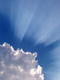 Low angle view of clouds in sky