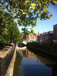 View of canal along buildings