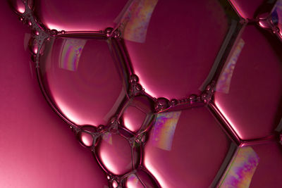 Close-up of pink glass