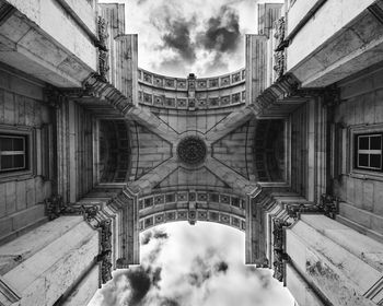 Low angle view of buildings in city