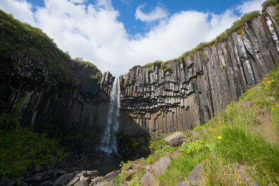 Scenic view of waterfall