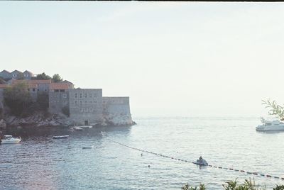 View of boats in sea