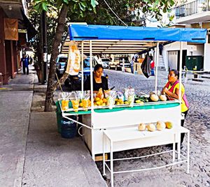 People on street