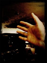 Close-up of cropped hand