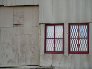 Close-up of window on building