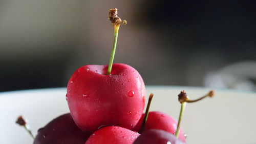 Close-up of strawberry on table