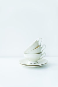 Close-up of coffee on white background