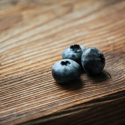 Close-up of food on wooden table