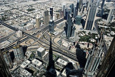 High angle view of cityscape