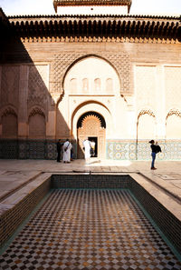 People visiting mosque