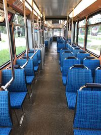 Empty seats in train