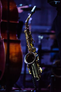 Close-up of saxophone