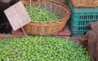 Fruits for sale at market stall