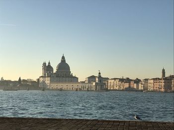 View of church at waterfront