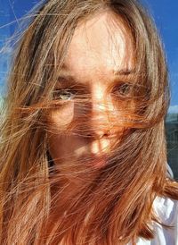 Close-up portrait of woman