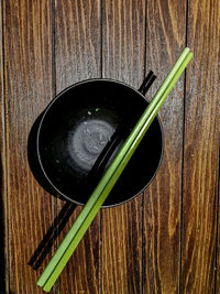 Directly above shot of black tea on table