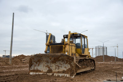 Construction site against sky