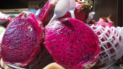 Close-up of fruits for sale in market