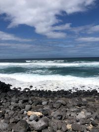 Scenic view of sea against sky