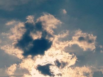 Low angle view of clouds in sky