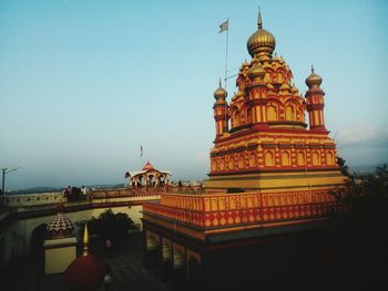 Low angle view of temple against sky