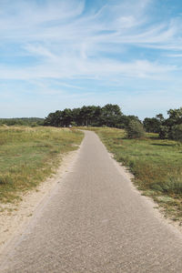 Dirt road in field