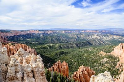 Scenic view of landscape against cloudy sky