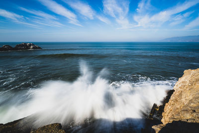 Scenic view of sea against sky