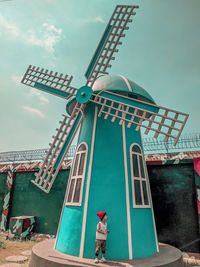 Low angle view of building against sky