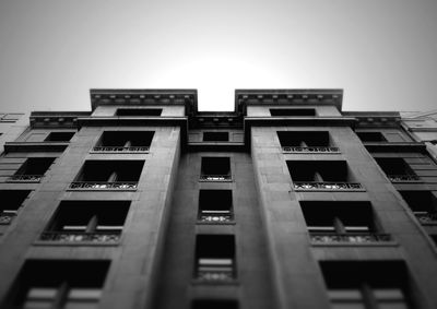 Low angle view of building against clear sky