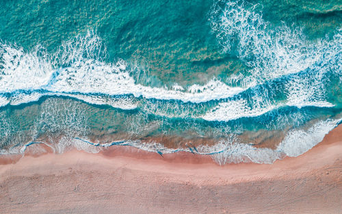 High angle view of beach