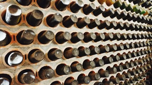 Full frame shot of bottles