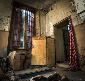 Interior of abandoned house