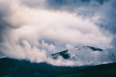 Low angle view of mountain against sky