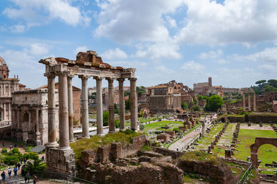 View of old ruins against sky