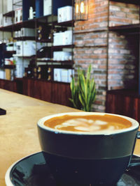 Close-up of coffee on table