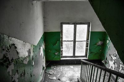 Interior of abandoned building