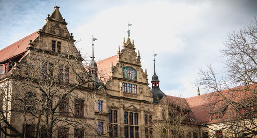 Low angle view of buildings against sky