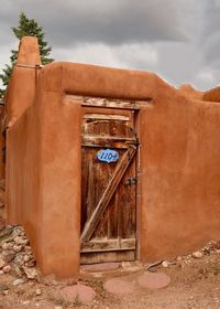 Entrance to building against sky