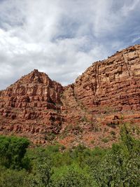 Scenic view of rocky mountains against sky