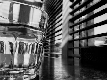 Close-up of wine glass on table