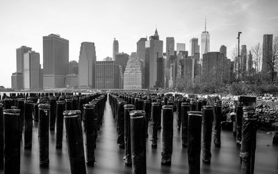 Panoramic view of modern buildings in city