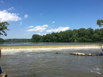 Scenic view of river against sky