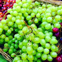 High angle view of fruits in market