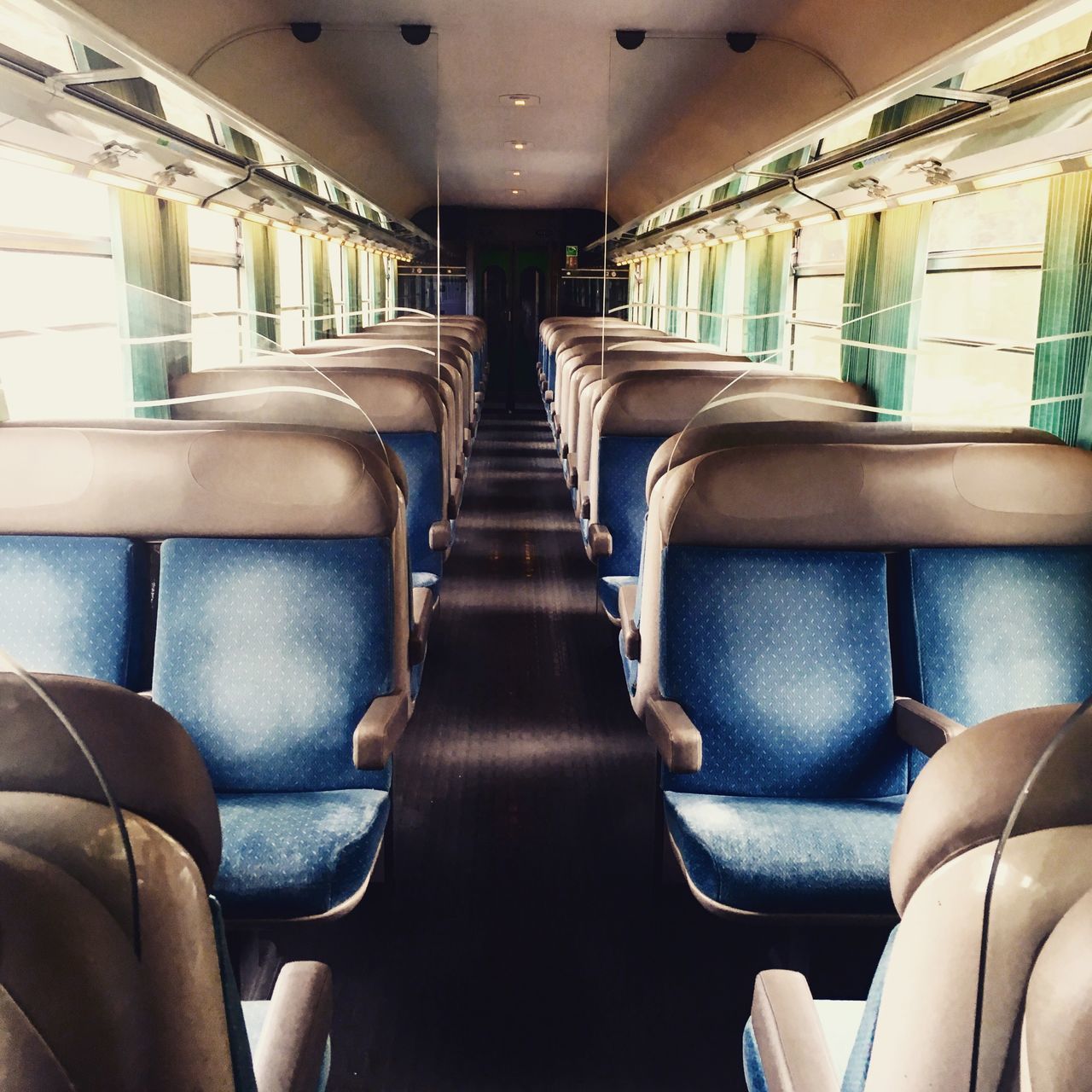 VIEW OF TRAIN IN SUBWAY