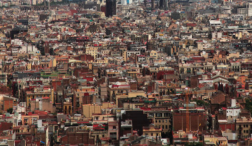 High angle shot of townscape