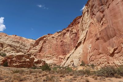 Scenic view of rocky mountains against sky