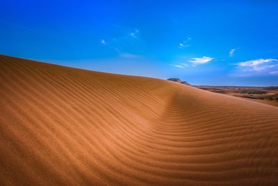 Sand dunes in a desert