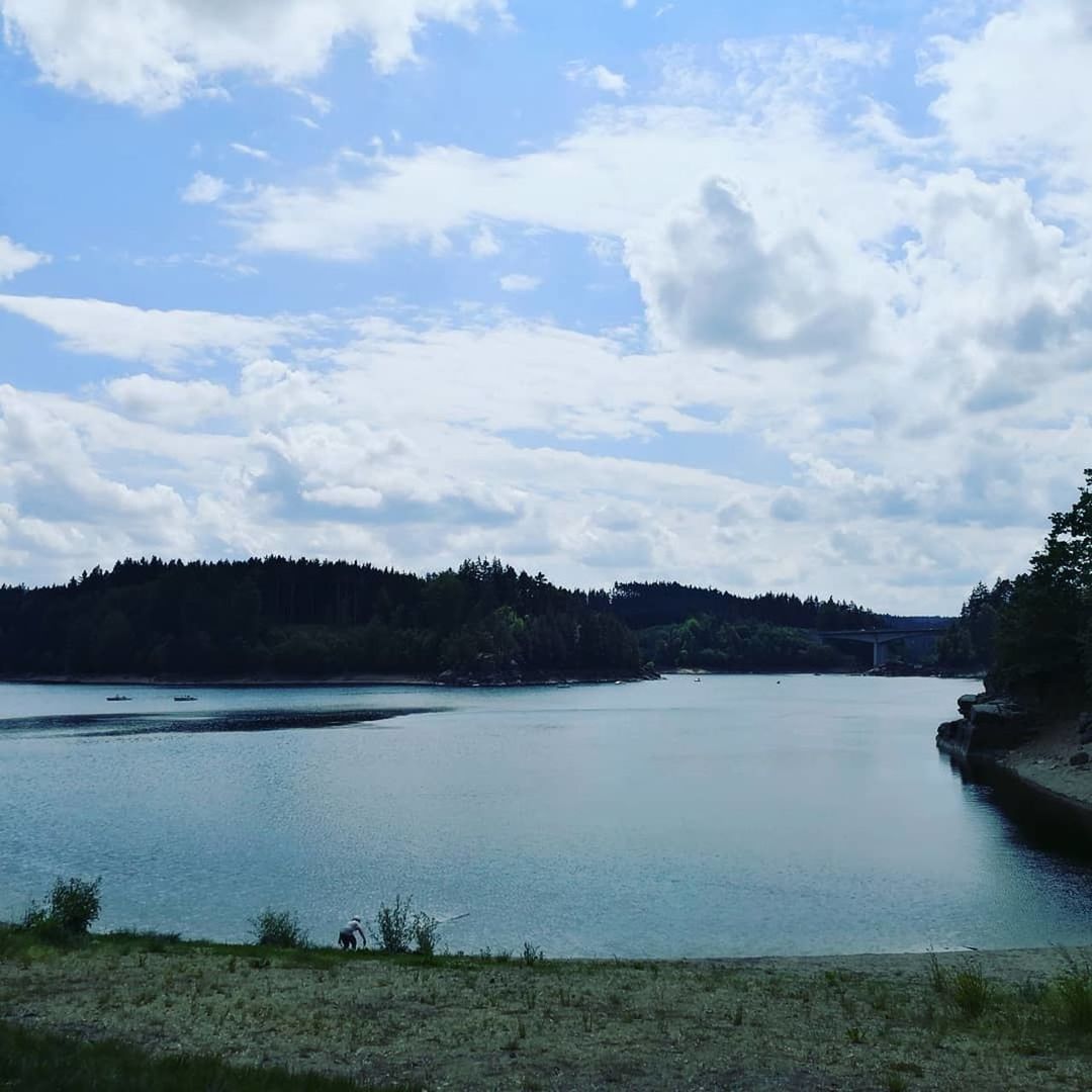 water, cloud - sky, sky, lake, beauty in nature, scenics - nature, tranquility, nature, tranquil scene, plant, tree, no people, day, landscape, environment, outdoors, idyllic, land