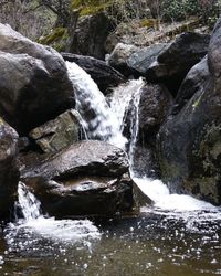 Stream flowing through rocks